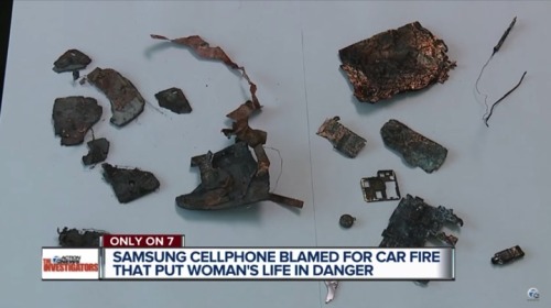 Điện thoại Samsung phát nổ, thiêu rụi nguyên chiếc ô tô