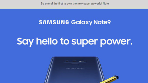 Samsung New Zealand vô tình ra mắt sớm Galaxy Note9