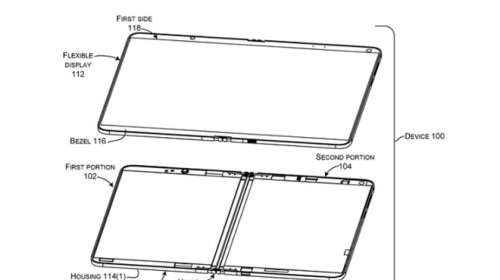 Surface Phone của Microsoft sử dụng 1 màn hình gập được thay vì 2 tấm riêng biệt