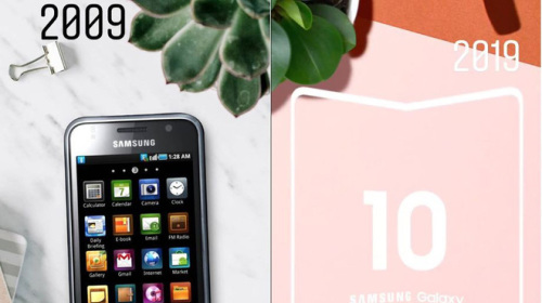 Hưởng ứng phong trào #10YearChallenge, Samsung quảng cáo chiếc smartphone màn hình gập sắp tới