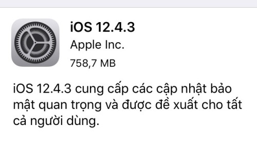 Tung ra iOS 12.4.3 cho iPhone 5s và iPhone 6, Apple vẫn chưa bỏ rơi thiết bị đời cũ