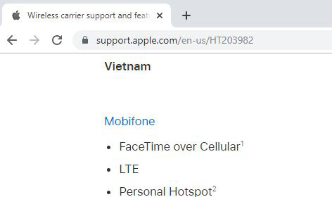 Đây là nhà mạng Việt Nam duy nhất được Apple công bố có thể dùng VoLTE và eSIM