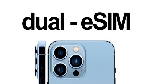 iPhone 13 hỗ trợ eSIM kép, có thể dùng 2 SIM mà không cần đến SIM vật lý
