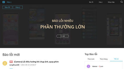 BKAV mở website để người dùng báo lỗi Bphone