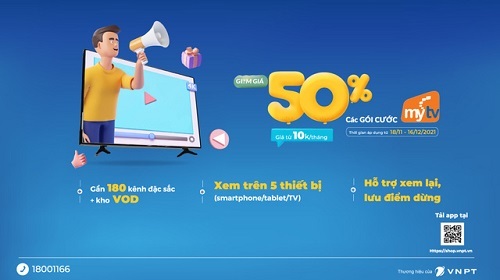 Truyền hình MyTV tung siêu khuyến mãi khủng cuối năm, giá chỉ từ 10.000đ/tháng