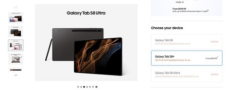 Nhu cầu Galaxy Tab S8 quá cao, Samsung Mỹ phải tạm ngừng nhận đặt hàng