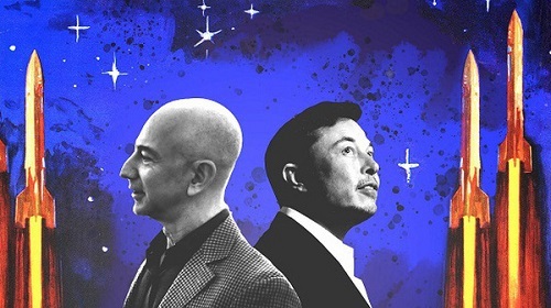 Cuộc chiến không gian của 2 người đàn ông giàu có bậc nhất thế giới: Elon Musk muốn xây thành phố sao Hỏa, Jeff Bezos bỏ bán sách để làm tên lửa