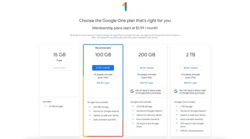 Năm 2023 rồi mà Google vẫn nghĩ 100GB/tháng là đủ để lưu trữ đám mây